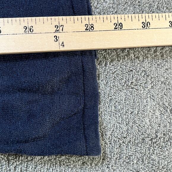 Talbots Top Womens Medium Petite Blue Knit Linen Long Sleeve Pullover Casual - Picture 7 of 8